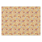 Elegant Floral Pattern with Red and Blue Leaves Tischdecke (Vorderseite (Horizontal))