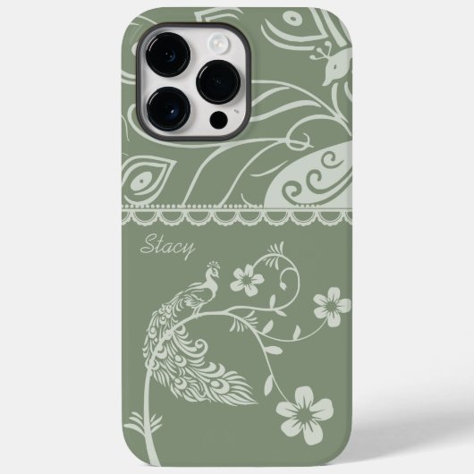 Elegant Floral Peacock Case-Mate iPhone Hülle (Rückseite)