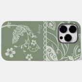 Elegant Floral Peacock Case-Mate iPhone Hülle (Rückseite (Horizontal))
