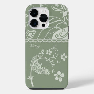 Elegant Floral Peacock iPhone 14 Pro Max Hülle