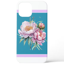 Elegant Floral Peony iPhone 12 Pro Max Fall Aquama