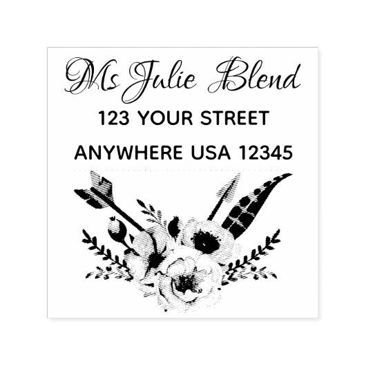 Elegant Floral Permastempel (Design)