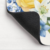 Elegant Floral Personalisiert Mousepad (Ecke)