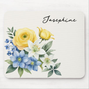 Elegant Floral Personalisiert Mousepad