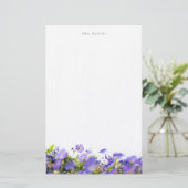 Elegant floral Personalized Briefpapier (Stehend Vorderseite)