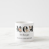Elegant Floral Personalized Mom Espresso Mug Espressotasse (Vorderseite)