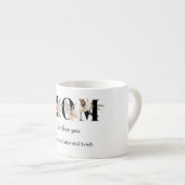 Elegant Floral Personalized Mom Espresso Mug Espressotasse (Vorderseite Rechts)
