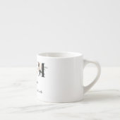 Elegant Floral Personalized Mom Espresso Mug Espressotasse (Rechts)