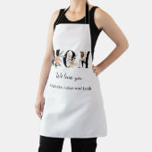 Elegant Floral Personalized Mom Kitchen Apron Schürze (InSitu)