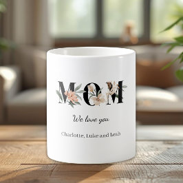 Elegant Floral Personalized Mom Mug Gift Kaffeetasse