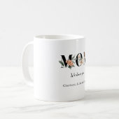 Elegant Floral Personalized Mom Mug Gift Kaffeetasse (Vorderseite Links)