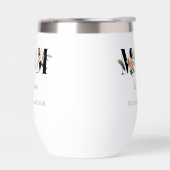 Elegant Floral Personalized Mom Wine Tumbler (Links)