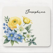Elegant Floral Personalized Mousepad (Vorne)