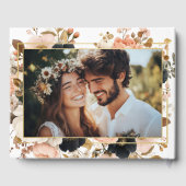 Elegant Floral Personalized Wedding Guestbook Gästebuch (Rückseite)