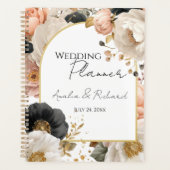 Elegant Floral Personalized Wedding Planner Planer (Vorderseite)