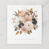 Elegant Floral Personalized Wedding  Platzkarte (Außenseite Aufgefaltet)