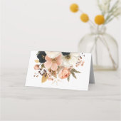 Elegant Floral Personalized Wedding  Platzkarte (Rückseite)