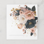 Elegant Floral Personalized Wedding Platzkarte (Außenseite Aufgefaltet)