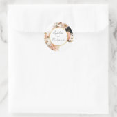 Elegant Floral Personalized Wedding Sticker (Tasche)