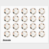 Elegant Floral Personalized Wedding Sticker (Blatt)