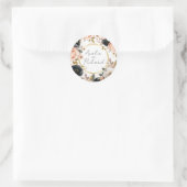 Elegant Floral Personalized Wedding Sticker (Tasche)