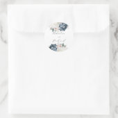 Elegant Floral Personalized Wedding Sticker (Tasche)