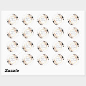 Elegant Floral Personalized Wedding Sticker (Blatt)