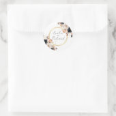 Elegant Floral Personalized Wedding Sticker (Tasche)