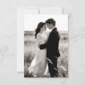 Elegant Floral Photo Wedding Save The Date (Rückseite)