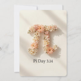 Elegant Floral Pi Day Invitation Einladung