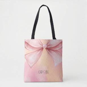 Elegant Floral Pink Bow Boho Niedlich Tasche