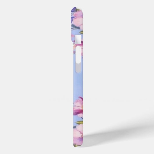 Elegant Floral Pink Dragonfly iPhone 15 Fall Case-Mate iPhone Hülle (Rückseite / Links)