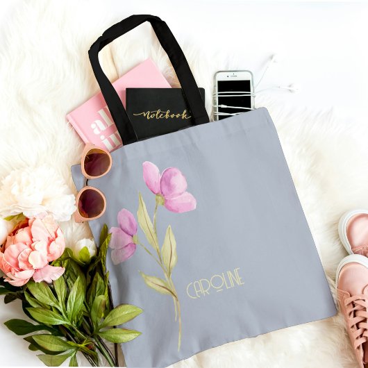 Elegant Floral Pink Green Boho Niedlich Tasche