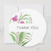 Elegant Floral Pink Wasserfarbe Handgestrichen Einladung (Rückseite)