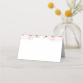 Elegant Floral Place Card Platzkarte (Rückseite)