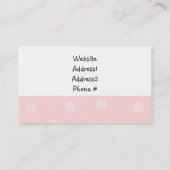 Elegant Floral/Polka Dot Visitenkarte (Rückseite)