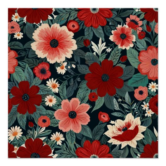 Elegant Floral Poster (Vorderseite)