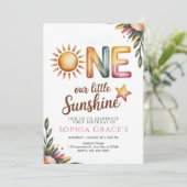 Elegant Floral Princess Invitation Einladung (Stehend Vorderseite)