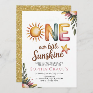 Elegant Floral Princess Invitation Einladung