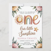 Elegant Floral Princess Invitation Einladung (Vorderseite)