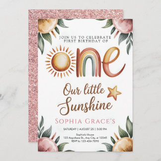 Elegant Floral Princess Invitation Einladung