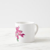 Elegant Floral Print Ceramic Mug Espressotasse (Vorderseite Rechts)