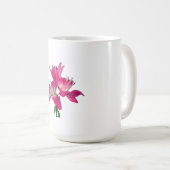 Elegant Floral Print Ceramic Mug Kaffeetasse (VorderseiteRechts)