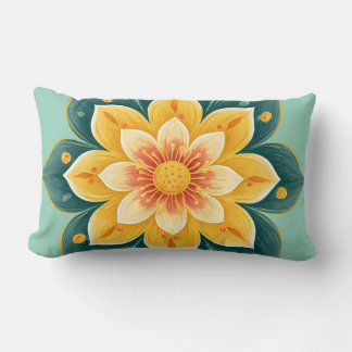 Elegant Floral Print Decorative Pillow Lendenkissen