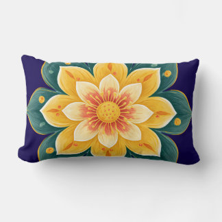 Elegant Floral Print Decorative Pillow Lendenkissen