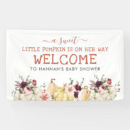 Elegant Floral Pumpkin | Kinderdusche im Herbst Banner
