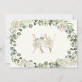 Elegant Floral Quinceanera Save The Date Card (Rückseite)