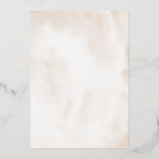 Elegant Floral Quinceañera Watercolor Ballgown Folieneinladung (Rückseite)