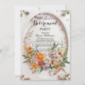 Elegant Floral Retirement Party Invitation | Soft  Einladung (Vorderseite)