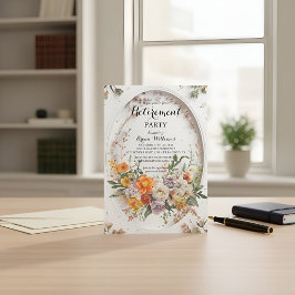 Elegant Floral Retirement Party Invitation | Soft Einladung